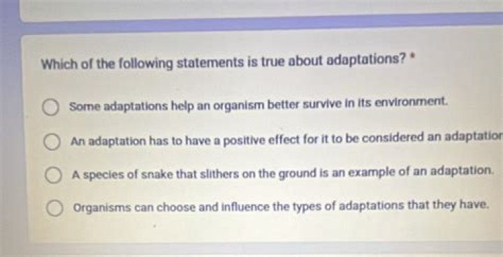 Which Is True About Adaptations
